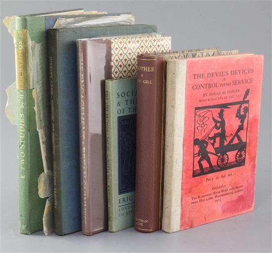 Six assorted works illustrated by Eric Gill and others,